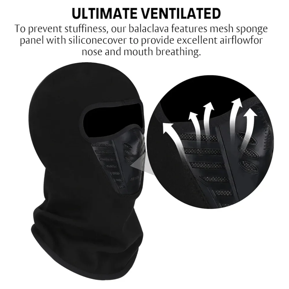 Unisex Balaclava Face Mask, Winter Fleece Windproof Ski Mask